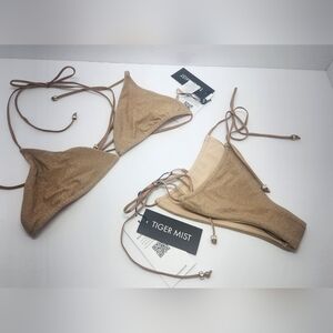 Tiger Mist Gold Bikini Set